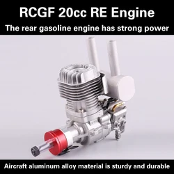 RCGF 20cc Rear Exhaust Pipe Petrol Engine for RC Airplane RCGF 20cc Re Model Engine for RC Airplane
