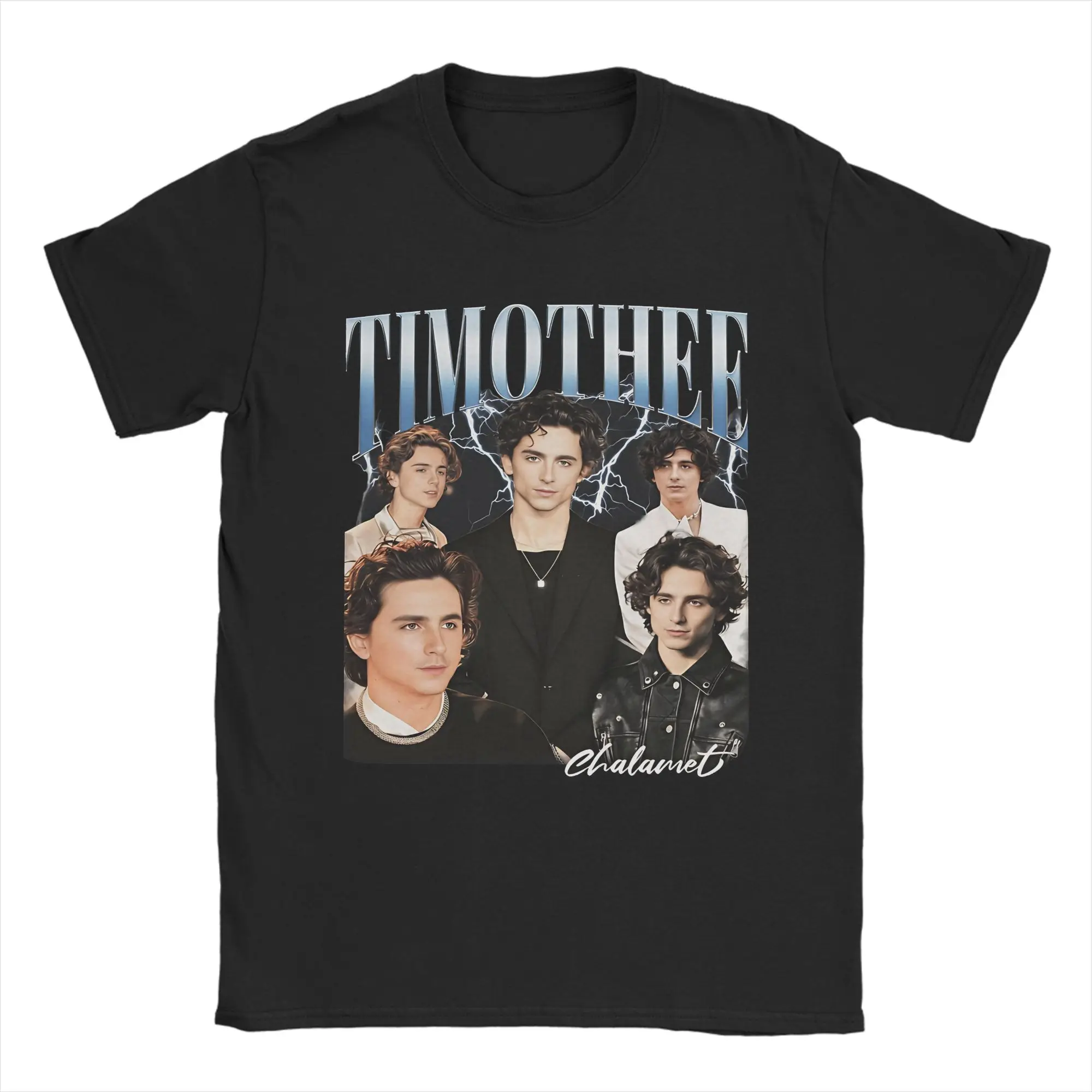 New 2026 Timothee Chalamet Portrait Graphics Cotton Unisex Shirt Summer Men's Fashion Y2k Short Sleeve T-shirt