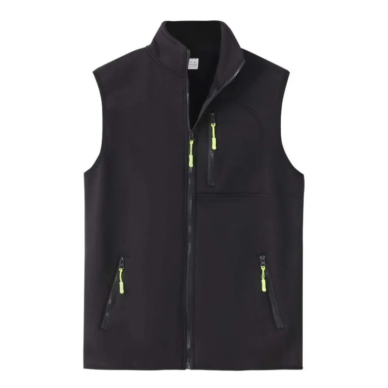 

New Style Men's Solid Color Fashionable Casual Sports Vest with Chic Zipper Design