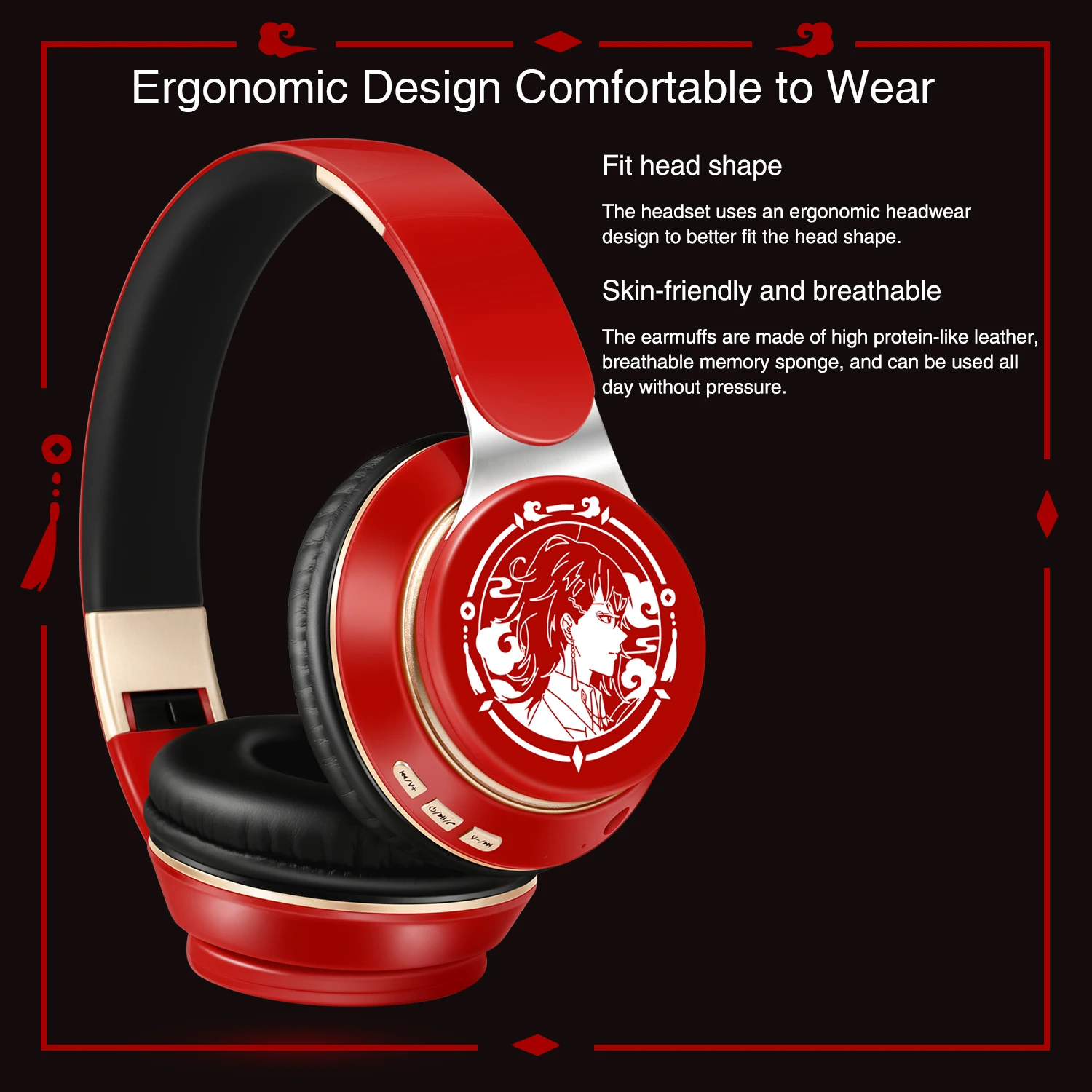 سماعات بلوتوث شعبية جديدة سماعة رأس ستيريو سماعات أذن أصلية لاسلكية لعبة تنكرية مع MP3 FM وميكروفون هدية للطلاب