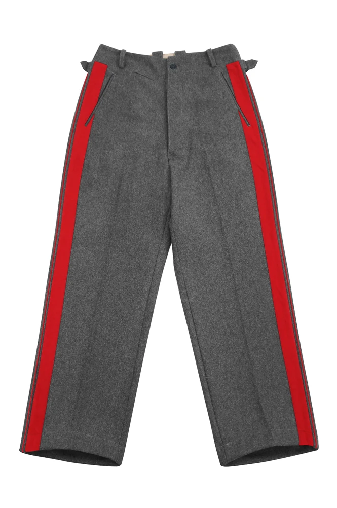 Pantalones rectos de lana para GUWB-110 WWII German Heer General Stone Grey