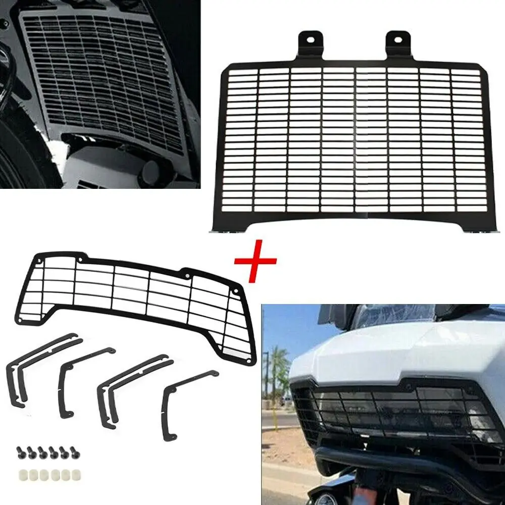 

Motorcycle Black Headlight Guard Protector + Radiator Shield Guard Cover For Harley Pan America 1250 RA1250 RA1250S 2021-Later