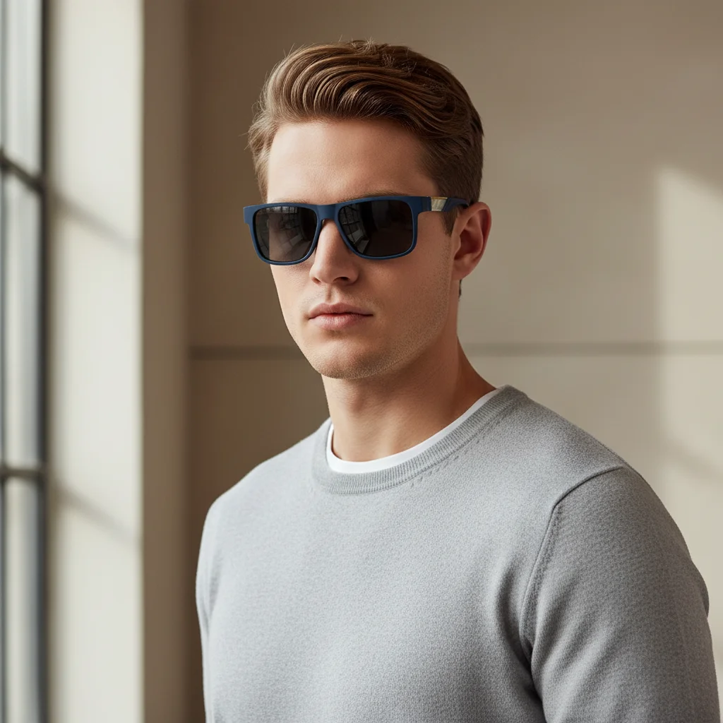 Frame Polarized Sunglasses For Men - Uv Protection For Cycling, Fishing And Driving GJ3007