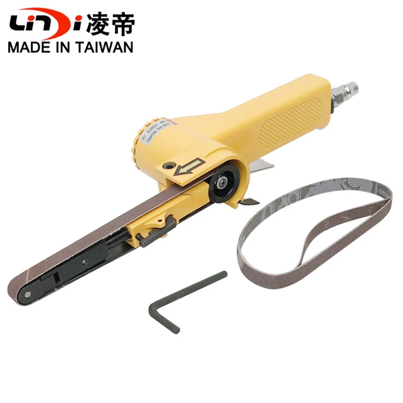 

Lingdi AT-7009 Pneumatic Belt Grinder Handheld Sand Cloth Ring Belt Grinder 10 * 330 Pneumatic Grinding Machine