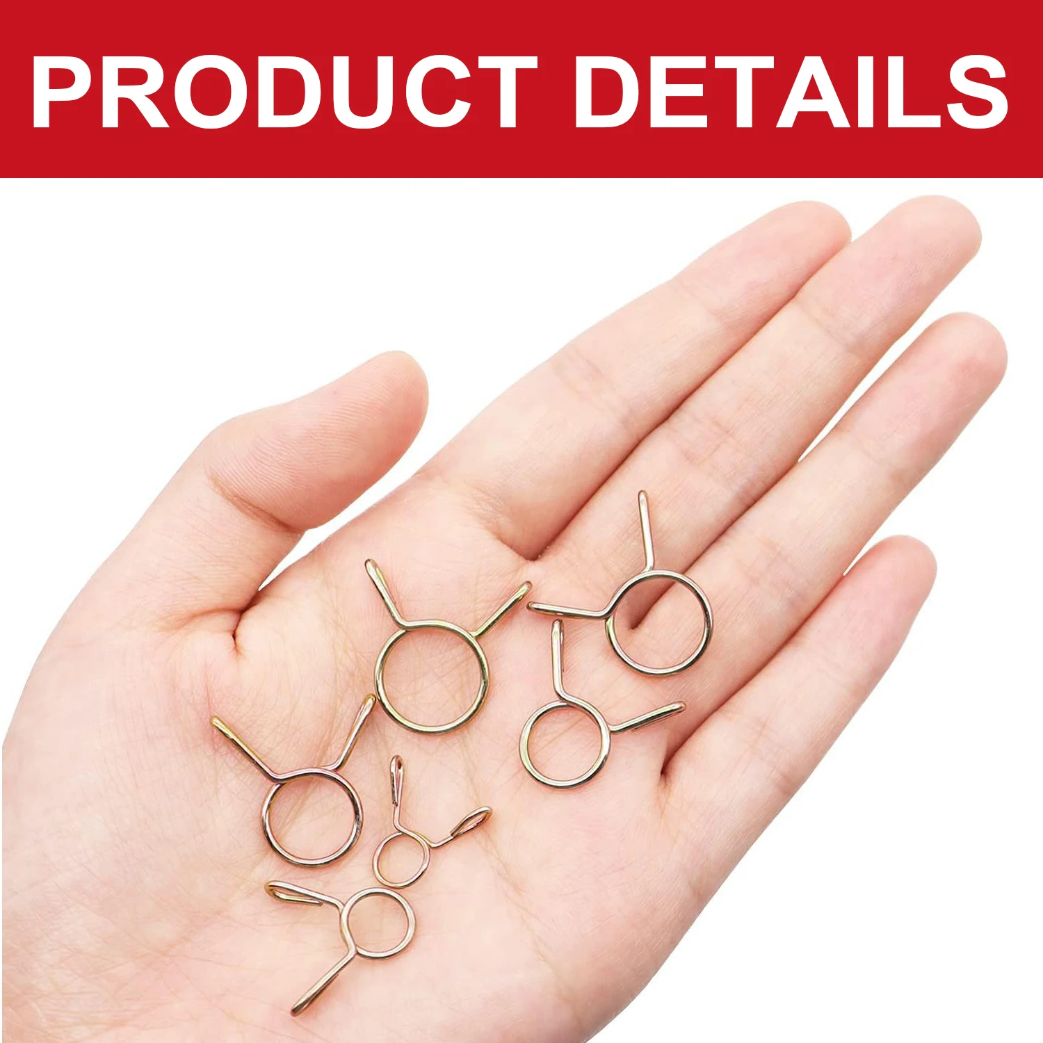 VKKM Multi-Specification Pipe Clip Set, 400pcs, 304 Stainless Steel, Easy to Install