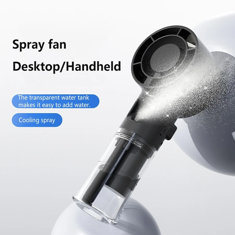 Lenovo Portable Mini Humidifier Spray Fan Handheld Water Mist Fan Rechargeable Hand Fan Small Water Spray Fan For Outdoor