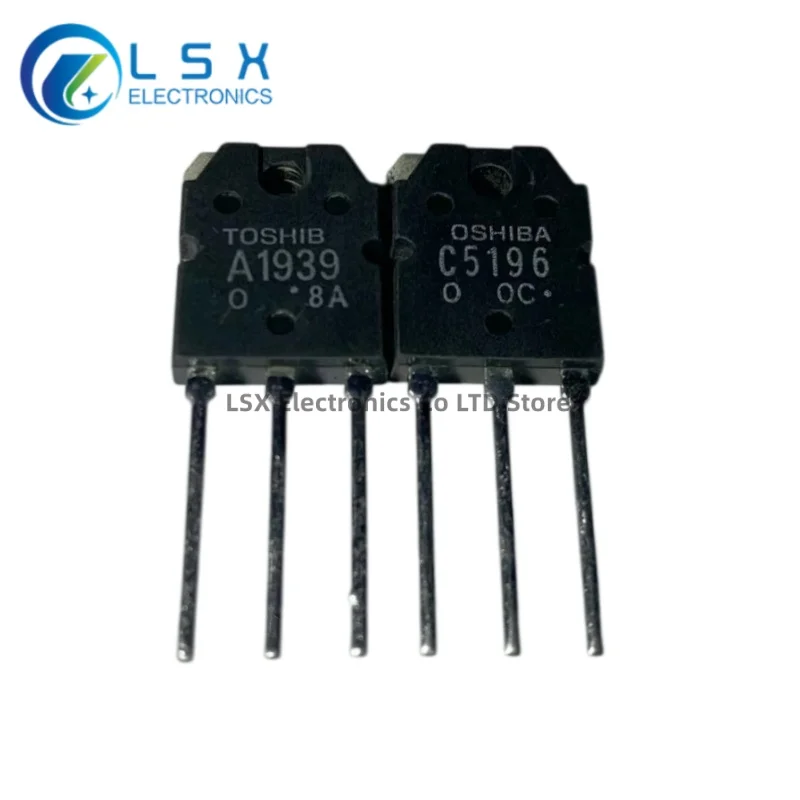 5Pairs (10PCS) 100% original 2SA1939 A1939 2SC5196 C5196 TO-3P 6A 180V NPN+PNP Transistor