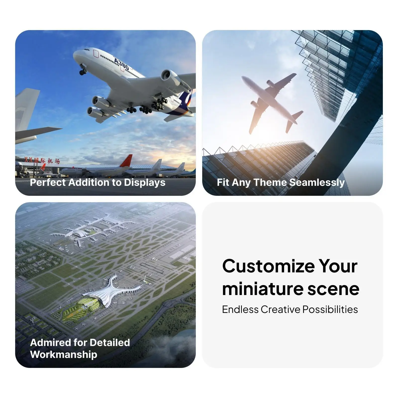 1/400 نموذج مشهد المطار لتقوم بها بنفسك مجموعة ملحقات ديوراما للتخطيط #5