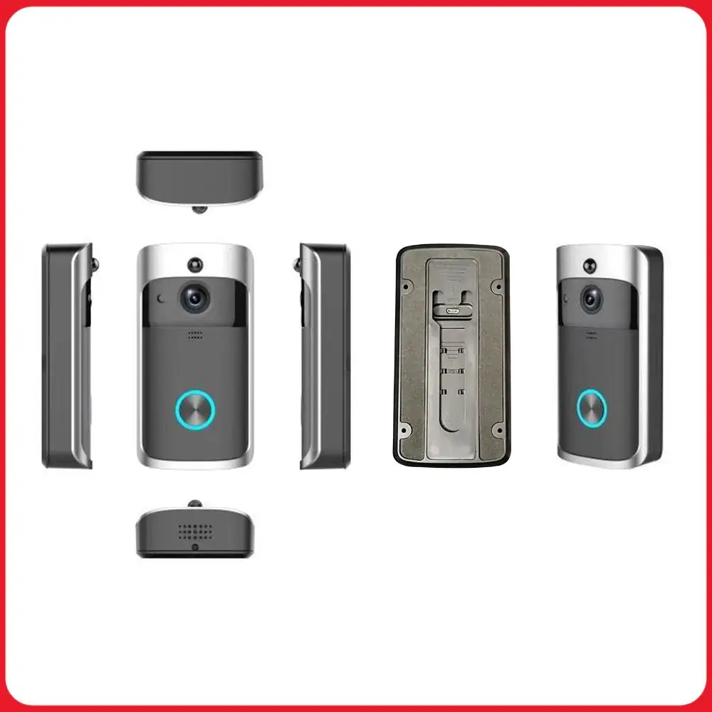 

Беспроводной умный дверной звонок V5 с ночным видением, HD-видео 720P, внутренний датчик движения и микрофон с шумоподавлением