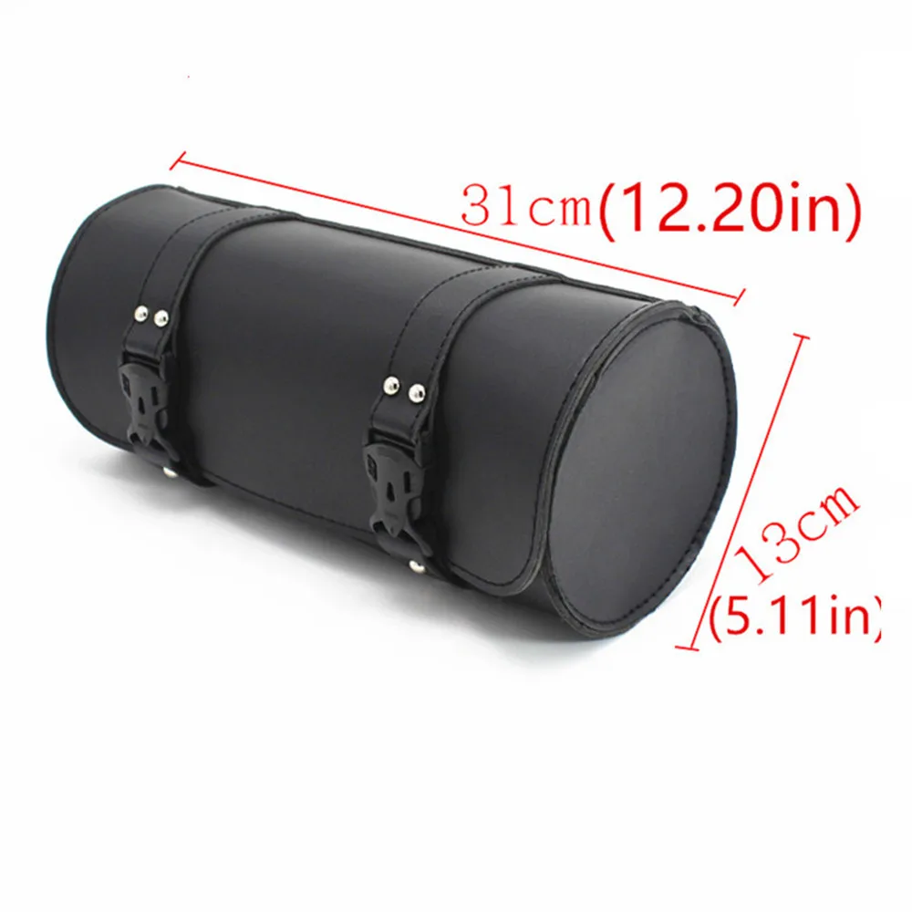 Black Motorcycle Front Fork Tool Bags Storage Luggage Bag Retro Saddle Bag Cafe Racer For Honda Suzuki Kawasaki