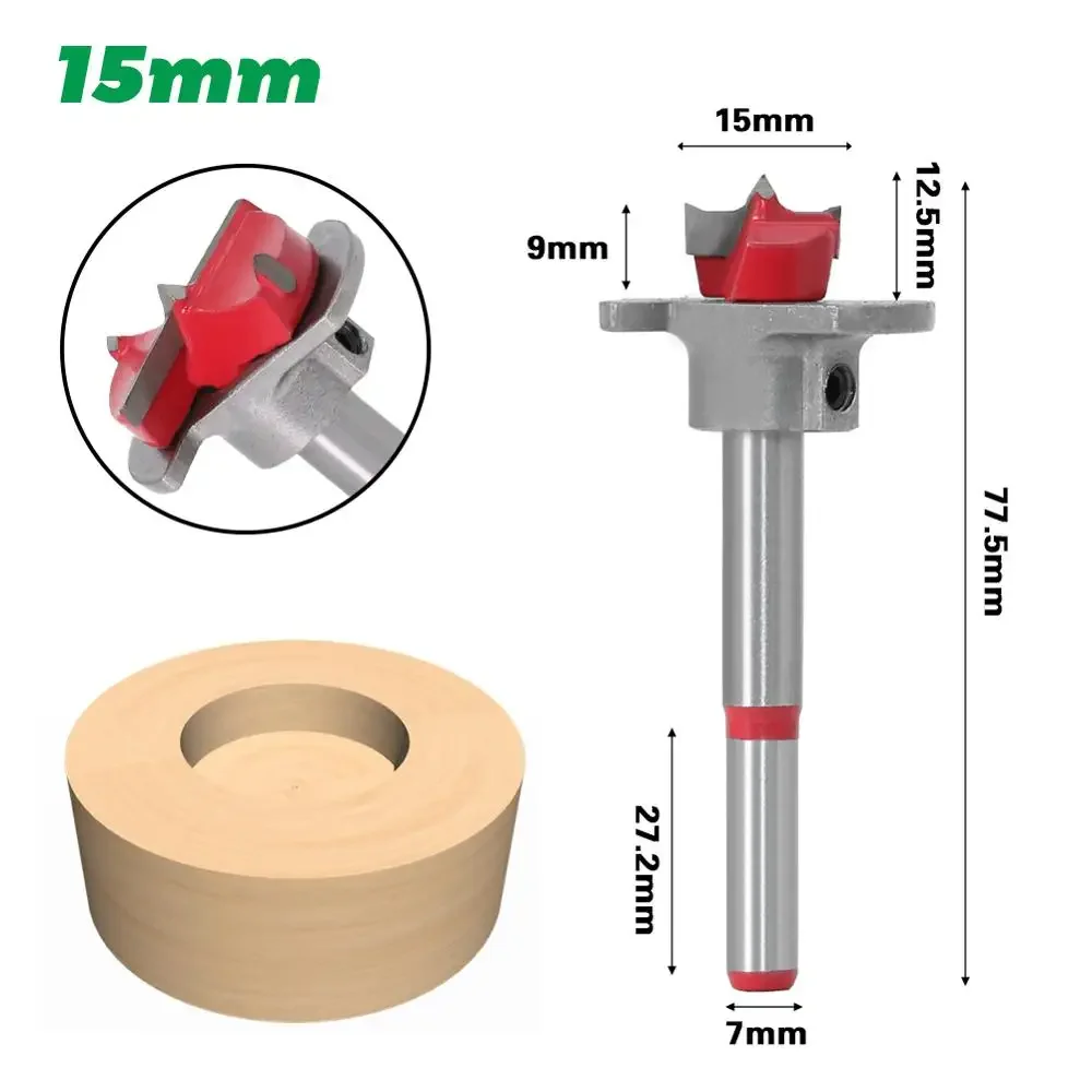 Krachtige Hinge Hole Opener Boring Bit Woodworking Cutter Diameter 15mm 20mm 25mm 30mm 35mm Adjustable Carbide Drill Bits