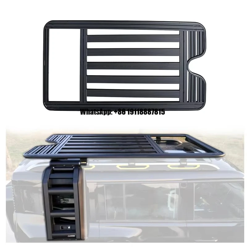 

Car Upgrade Defender Style Side Ladder Roof Rack Aluminium Luggage Rack Accessories for Jetour T2 Traveler 2024 2025
