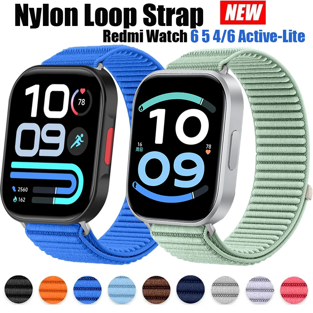 Nylon Loop Strap for Xiaomi Mi Band 10 Pro/9 Pro/8 Pro Wave  Suture Braided Watchband Bracelet Redmi Watch 6 5 4/6 Active-Lite