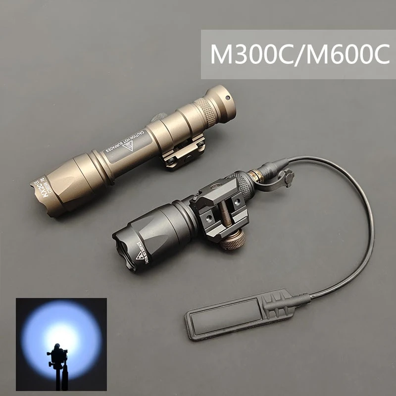 Taktische Ausrüstung M600C M600 M300 Taschenlampe LED AR15 Jagd-Scout-Licht Hohe Lumenleistung Druckschalter mit M-System/20MM Taschenpolster – Detail 2