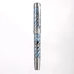 LT Hongdian Hollow Carving Design A6 Differential Piston Luxury Hard Nib Stylish Office Student Gift