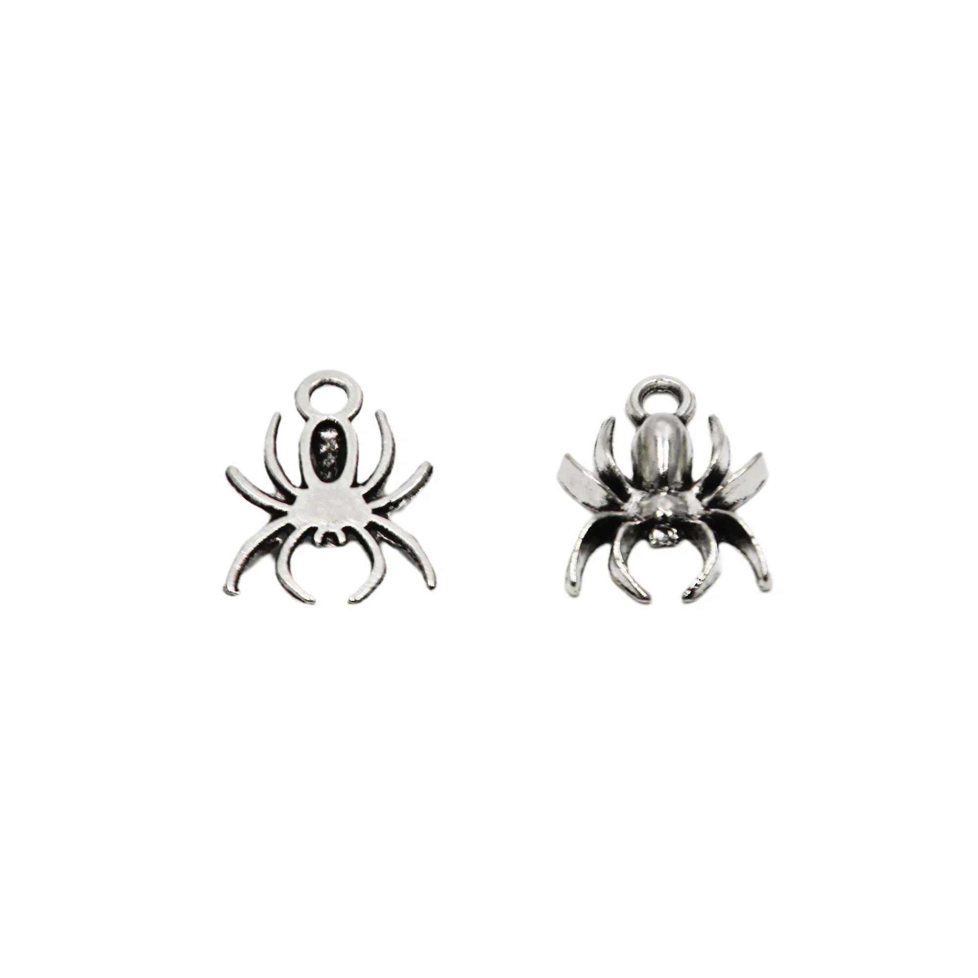 

30pcs Spider Charms Antique Tibetan Silver Tone Zinc Alloy 14*18mm