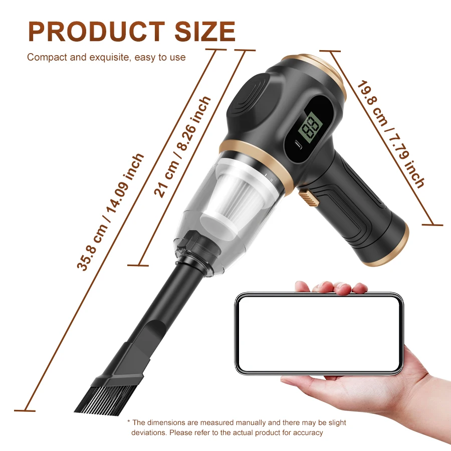 Mini Car Vacuum Cleaner Portable Cordless Handheld Cleaner for Home Appliance Powerful Cleaning Machine Car Cleaner for Keyboard