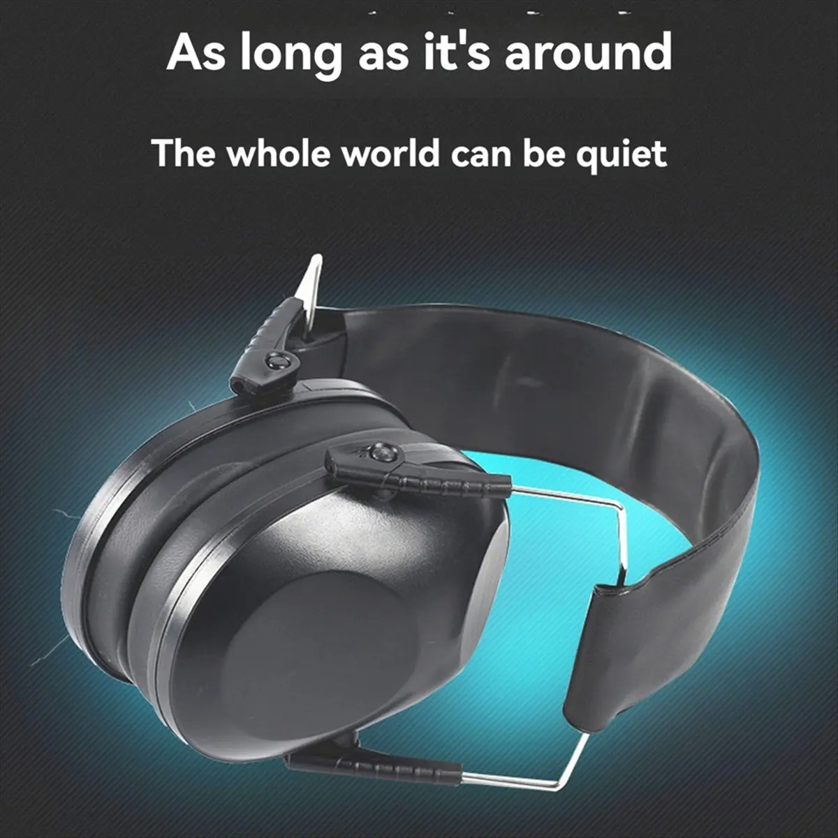 【~ New N07R】Noise-Canceling Earmuffs for Kids & Adults - Wireless, Adjustable Earmuffs for Workplace Hearing Protection Black
