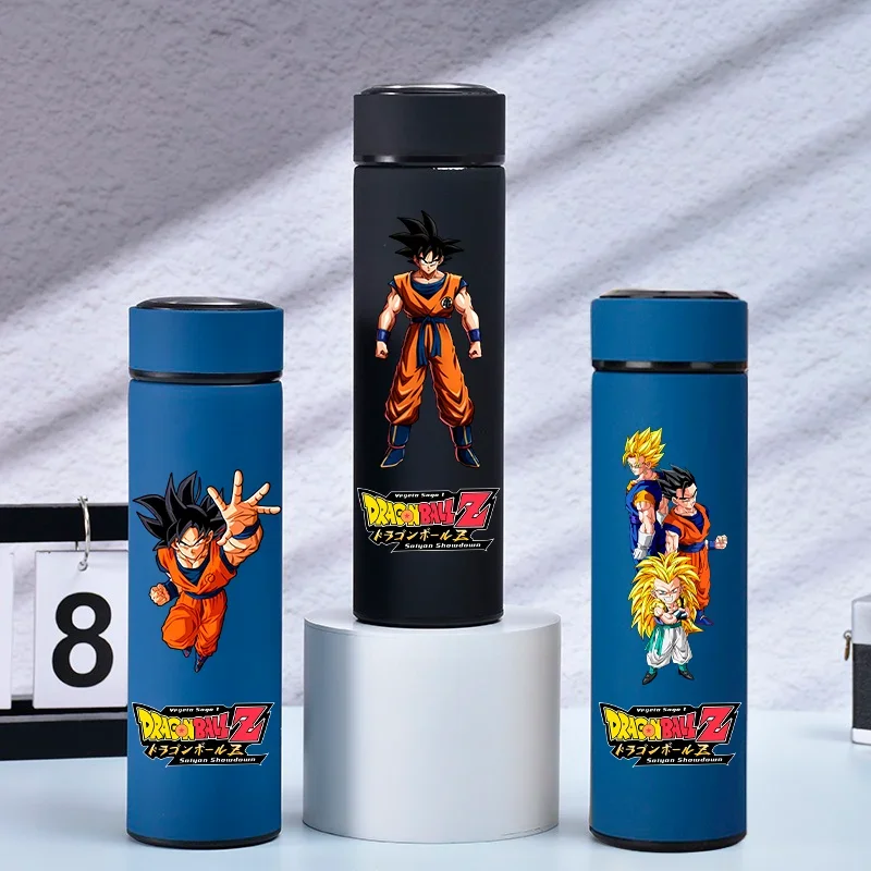 Botella de Agua de Acero Inoxidable de 500 ml con Diseño de Dragon Ball, Taza Aislada para Agua Fría y Caliente, Portátil, a Prueba de Fugas, para Exteriores