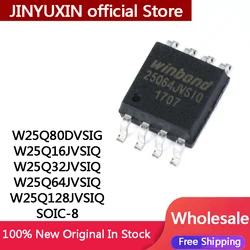 10 sztuk W25Q80DVSIG W25Q16JVSIQ W25Q32JVSIQ W25Q64JVSIQ W25Q64 W25Q128JVSIQ W25Q128 SOIC-8 64Mbit SPI pamięć FLASH IC Chip Stock