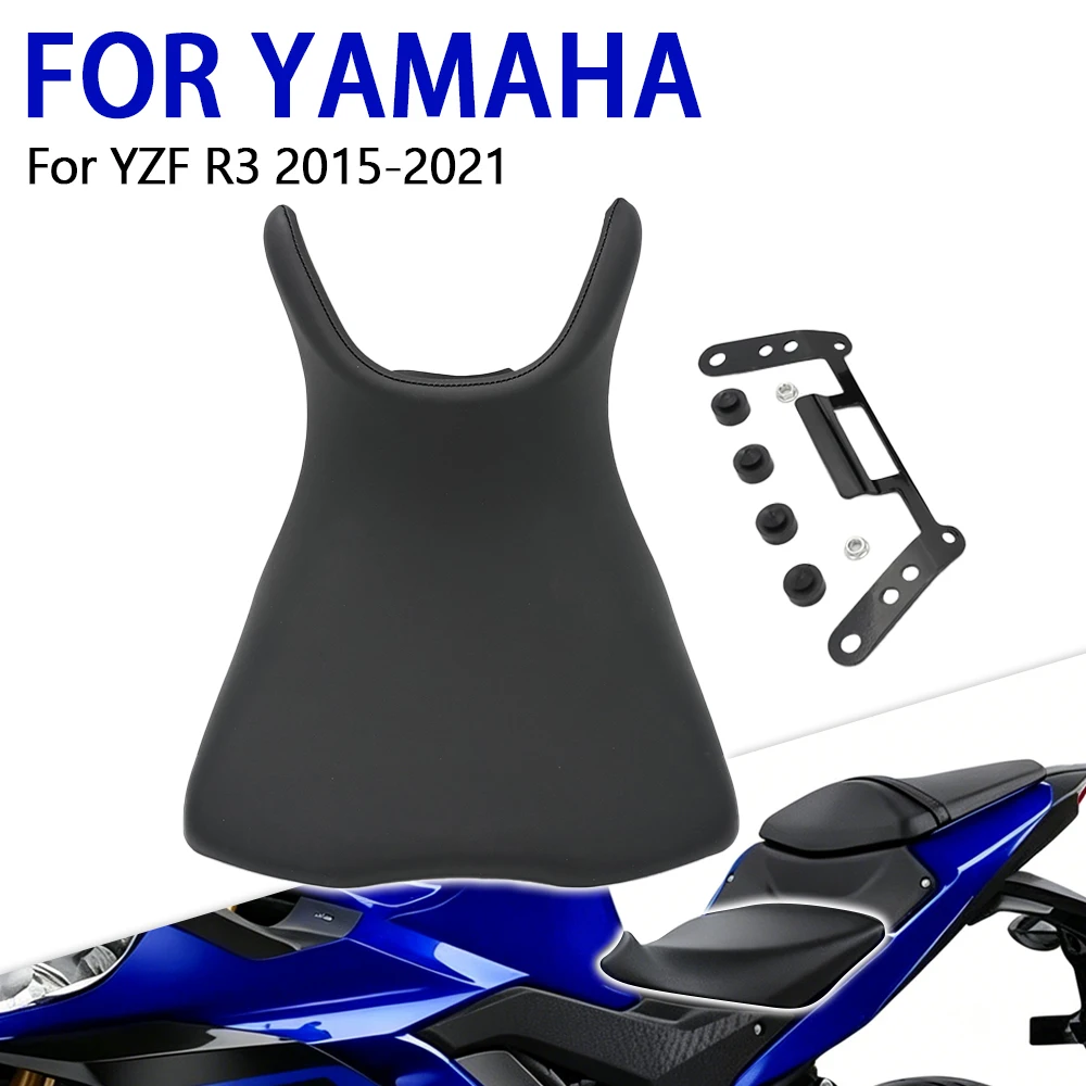 

Motorcycle Accessories Black PU Leather Front Rider Driver Seat Cushion Fit For Yamaha YZF R3 YZF R3 YZFR3 2015 - 2021 2020 2019