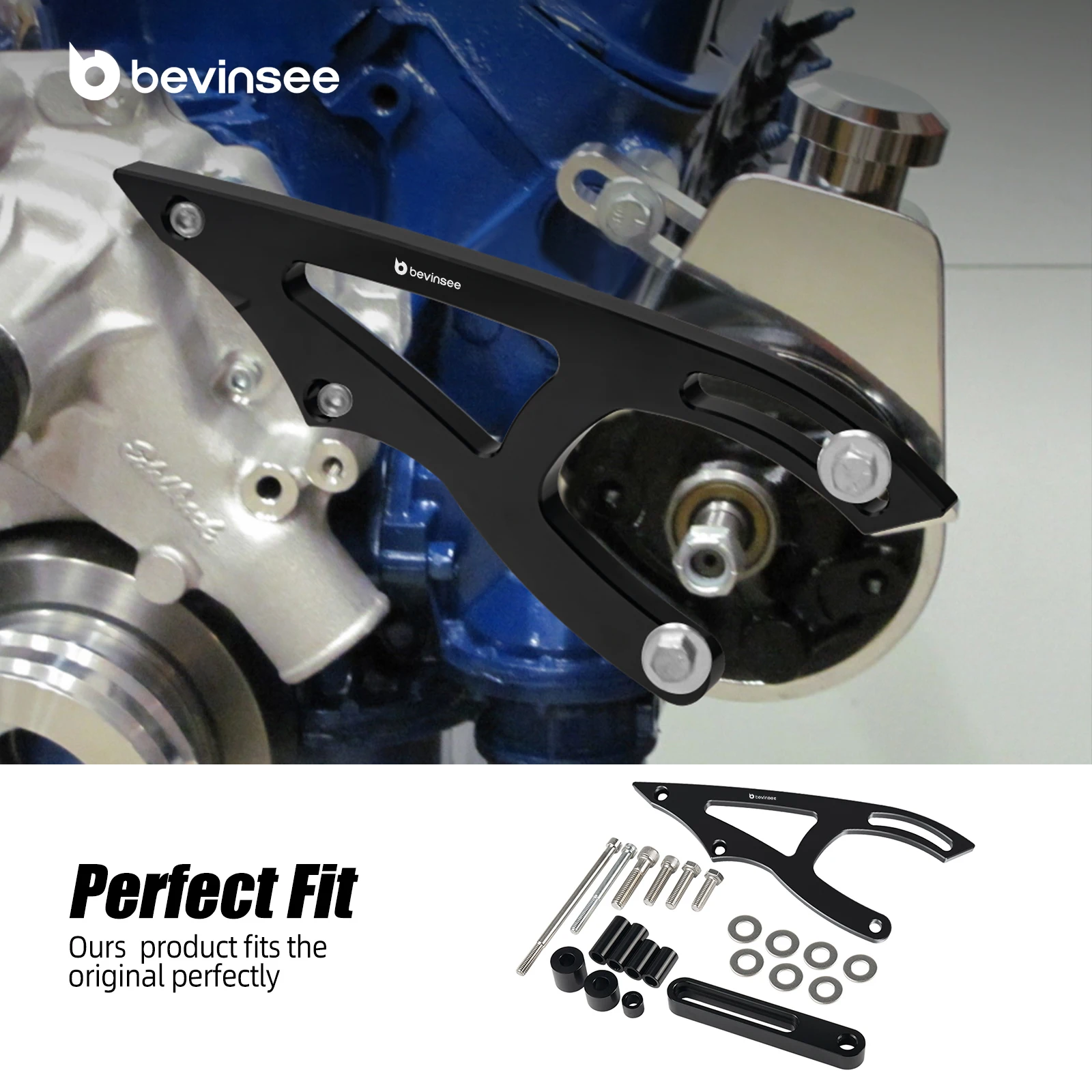 For Small Block 289 & 302 Engines Power Steering Bracket, for Ford Passenger Cars 1964-1969, for Ford Trucks 1964-1976