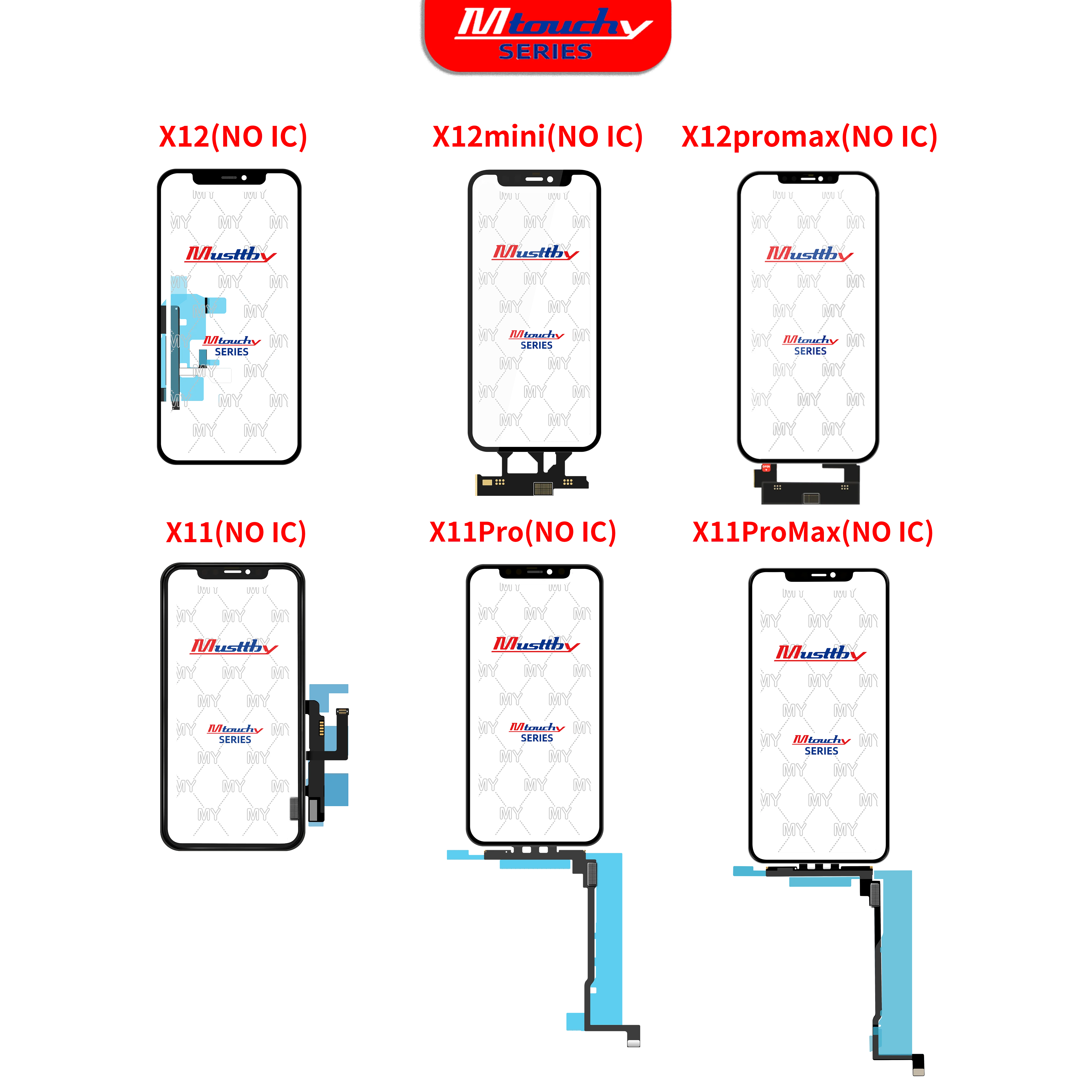 

Musttby 2PCS TOUCH (NO IC)+ OCA стекло для iPhone мобильный телефон экран Замена для iPhone