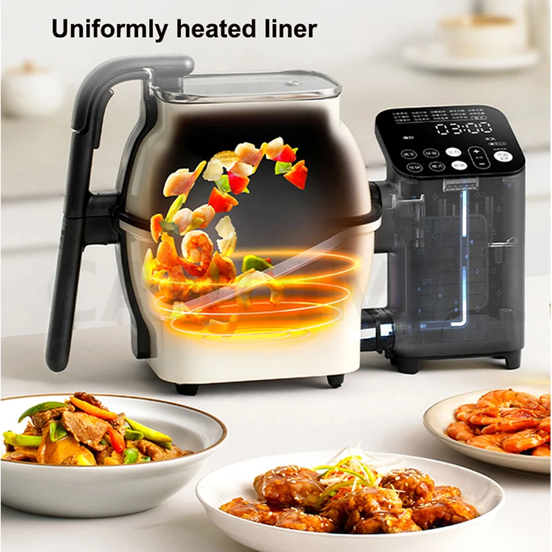 CANDIMILL 220V เครื่องทำอาหารอัตโนมัติผัดอัจฉริยะทำอาหารหุ่นยนต์มัลติฟังก์ชั่หม้อกระทะ