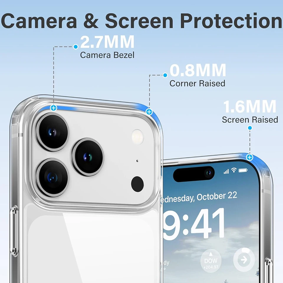 Funda transparente de lujo para iPhone 17 16 15 11 12 13 14 Pro Max Plus Air XR X, TPU de silicona suave 3