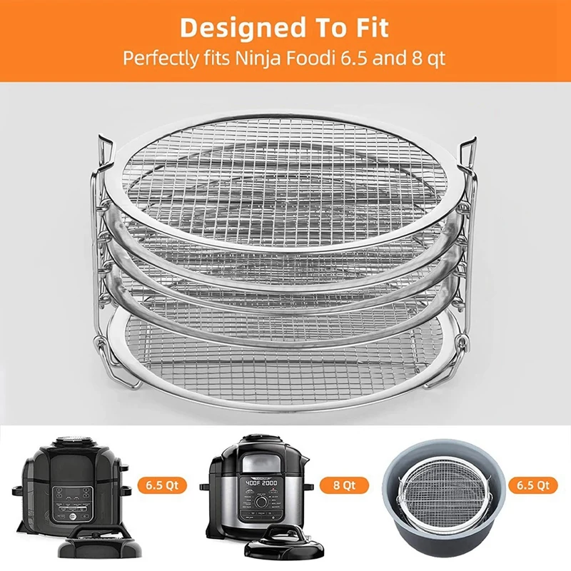 Dehydrator Rack, Rack For Ninja Foodi Accesories, Pressure Cooker And Air Fryer - Stainless Steel