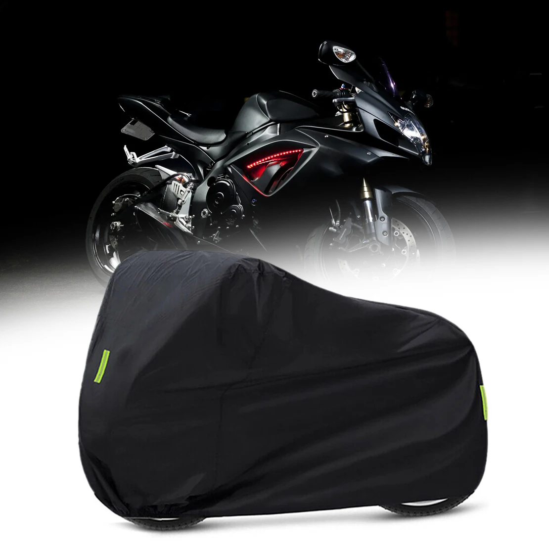 

4XL Motorcycle Oxford Cloth Cover Protection for Heavy Duty Winter Outside Waterproof Snowproof Dustproof Sunproof Black