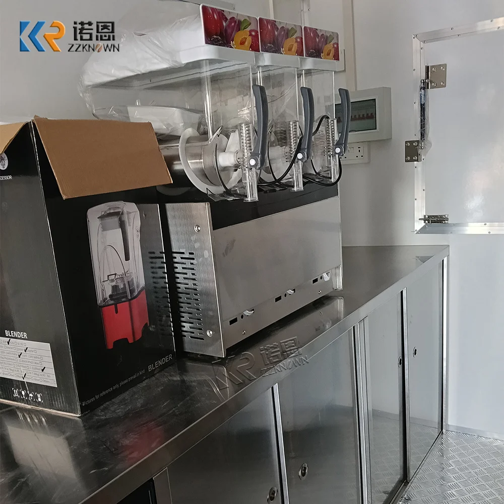 Compact Commercial Food Trailer Stainless Steel Kitchen for Food Catering Events Mobile Kitchen Trailer