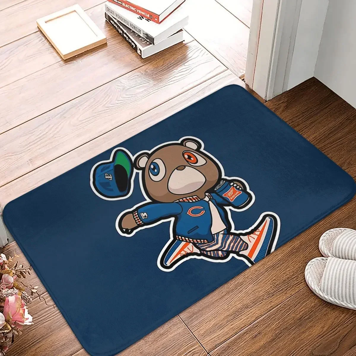 Kanye West Dropout Bear Chicago Vintage Graduation Non-slip Doormat Floor Mat Carpet Rug for Kitchen Home Balcony Footpad Mats