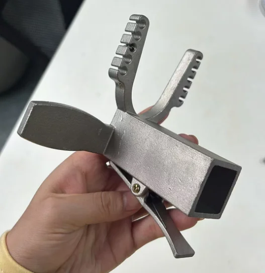 DIY upgrade sliding slingshot bow head stainless steel square tube design suitable for 10 strand rubber strap modification parts