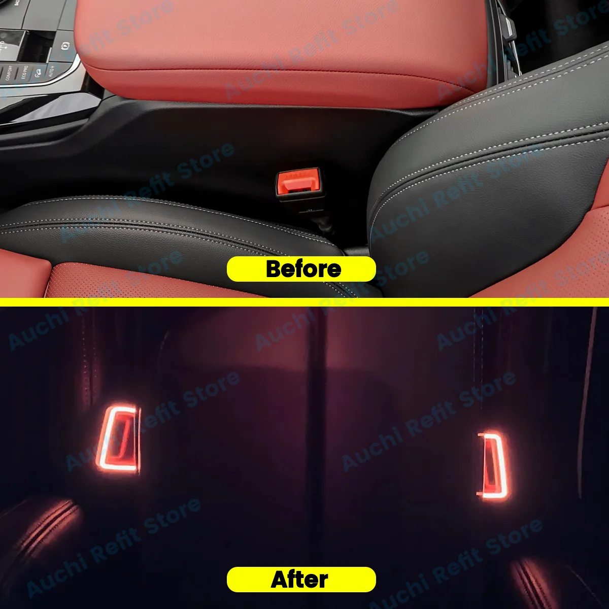 11 Colors Safety Buckle Lamp For BMW 2 3 4 5 6GT 7 8 Series G20 G30 G05 G06 G07 G01 G80 i3 i4 M3 M4 Seat Belts LED Ambient Light