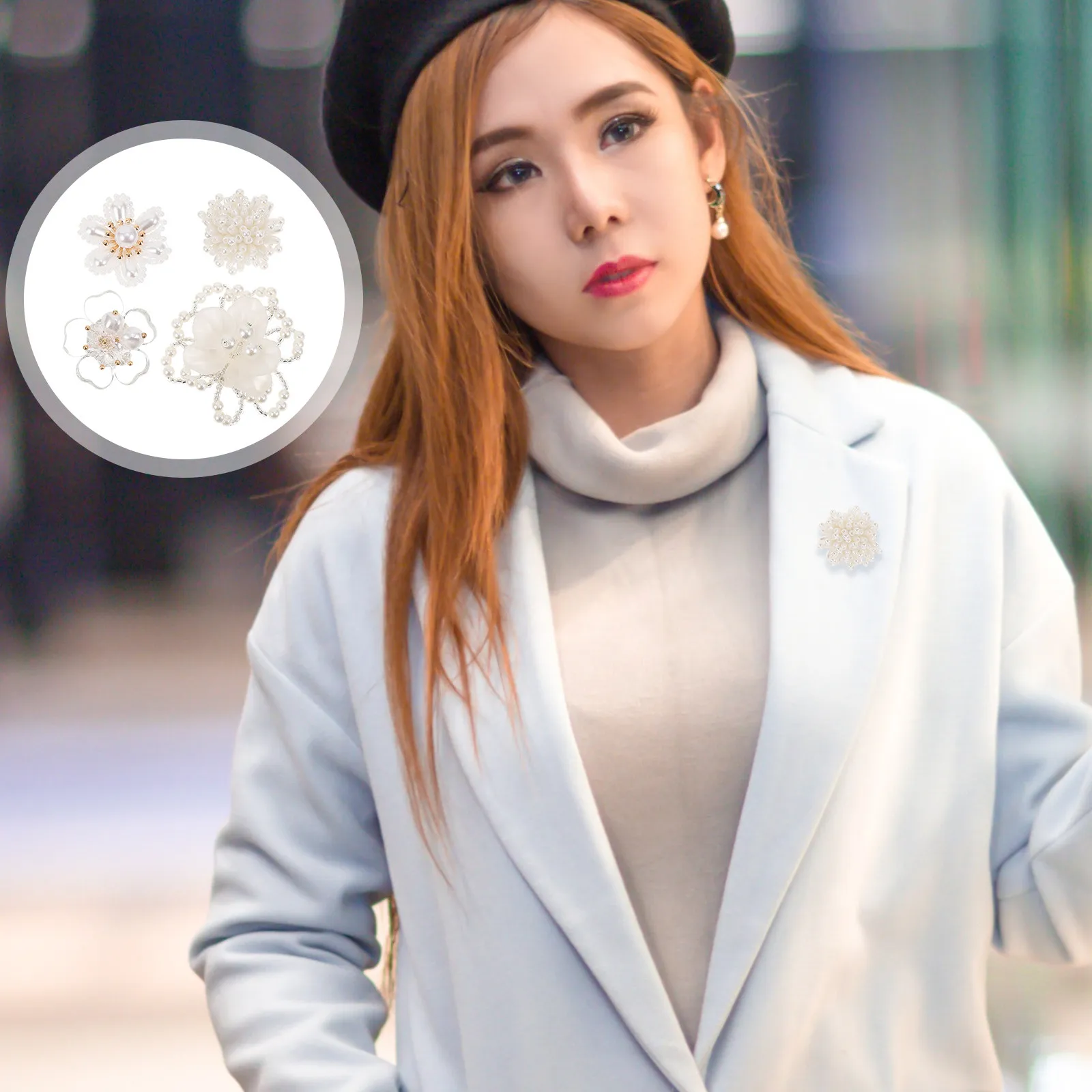 

Набор из 4 штук: Изысканные хрустальные декоративные элементы для вырезов на одежде, премиальные бисерные украшения, аппликации для рукоделия, сумок и одежды