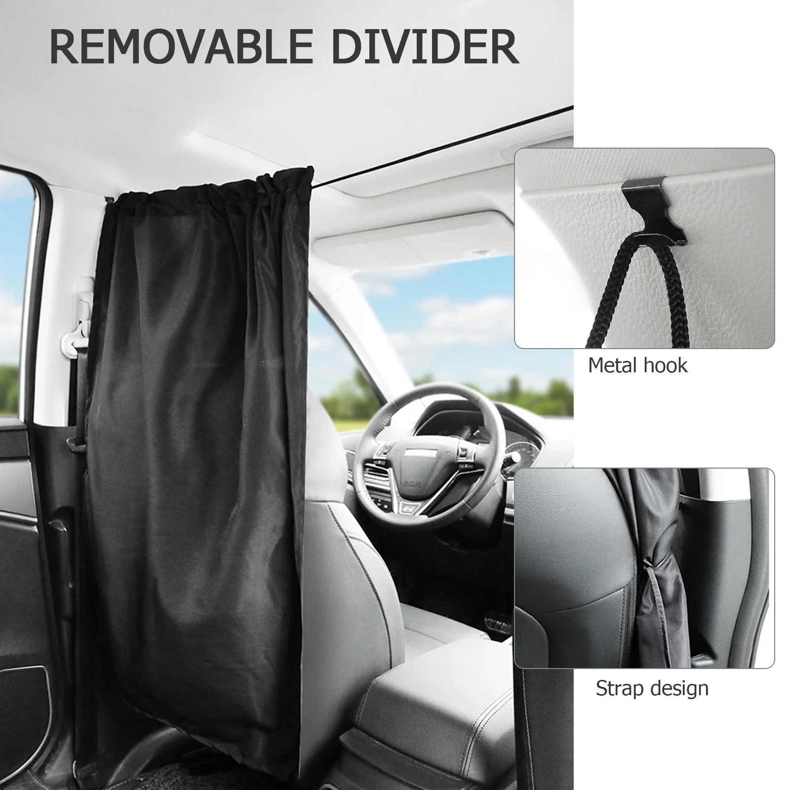 Air Conditioner Curtain Privacy Travel Window Visors Automotive Drapes 30X25cm Pongee Car Divider Sunshade