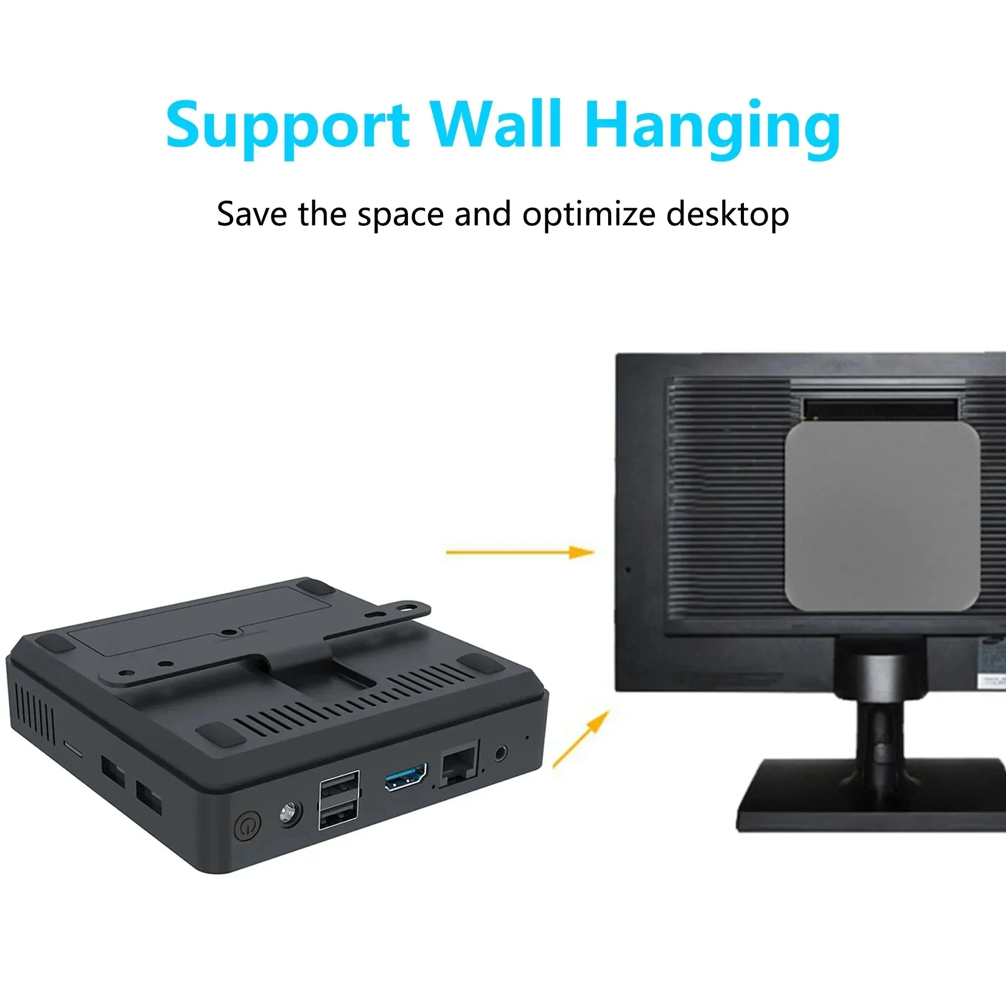 B20 بدون مروحة سيليرون J3710 ويندوز 11 كمبيوتر صغير 8 جيجابايت 128 جيجابايت 1000 متر LAN 2.4G واي فاي BT4.0 VGA مكتب سطح المكتب لعبة الكمبيوتر