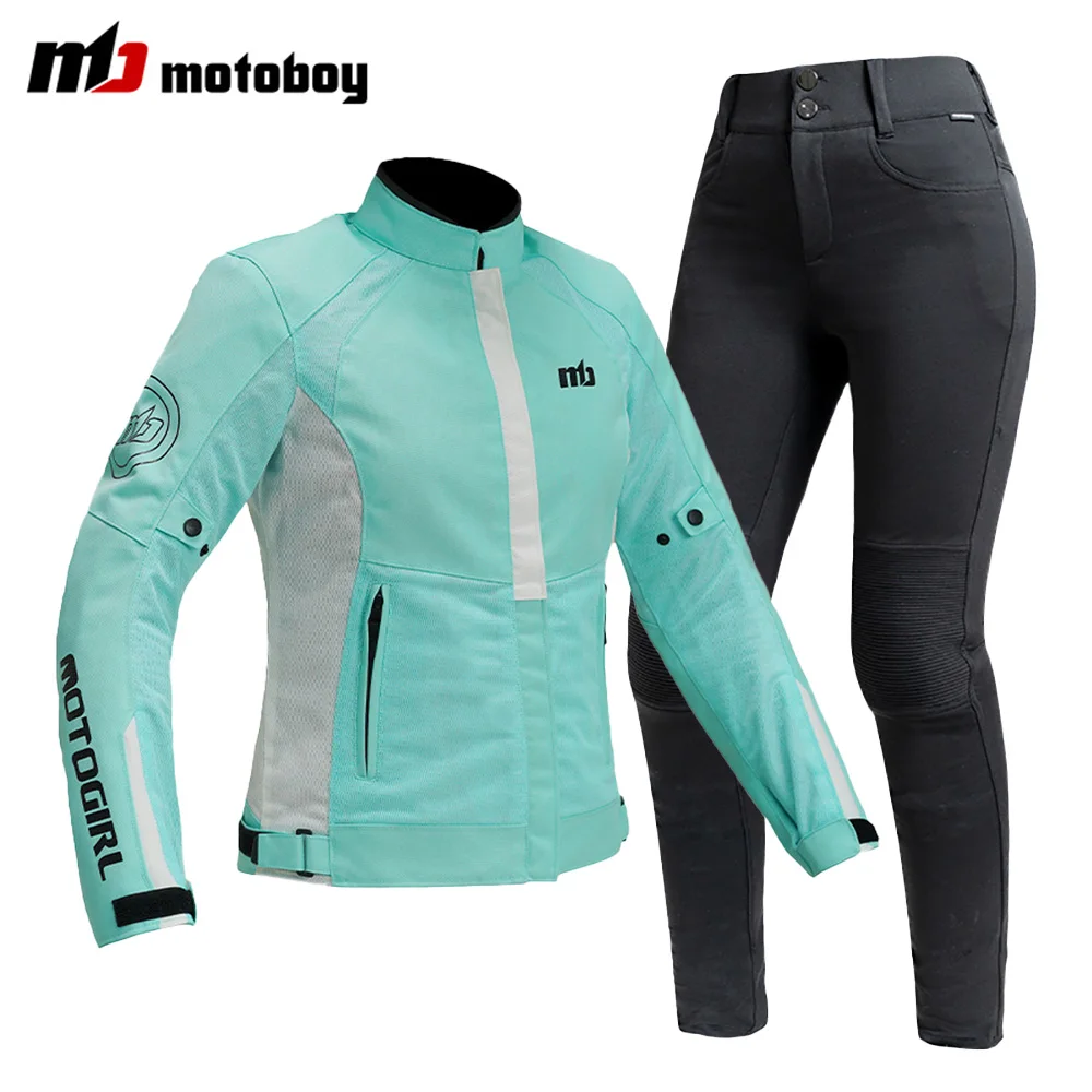 

Women Motorcycle Jacket Suit Road Racing Motocross Jacket Tensile Protective Chaqueta Summer Breathable Motorbike Jacket