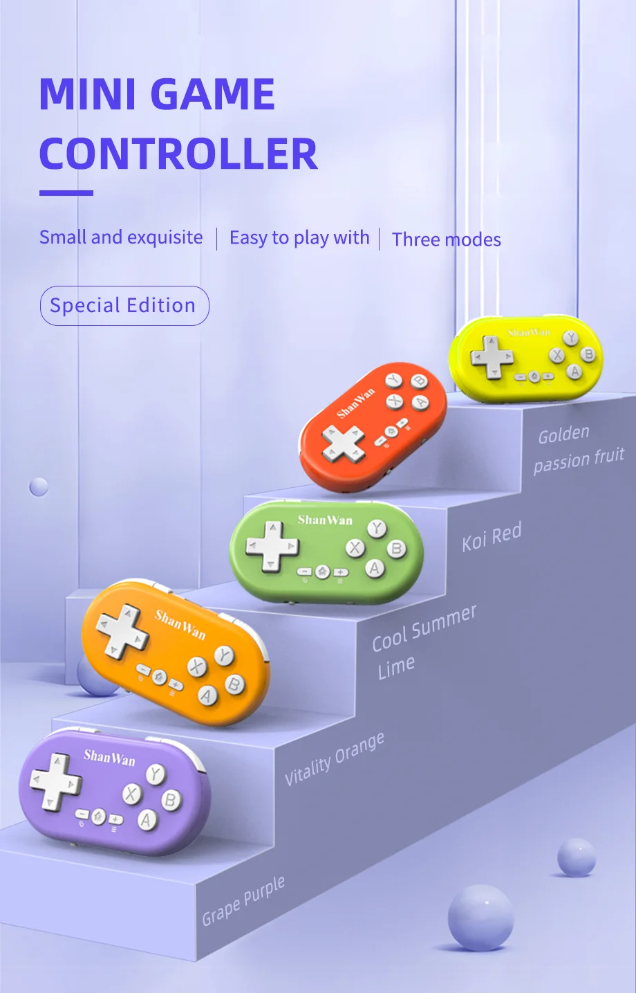 Q36XDV Mini Game Controller - Handheld Game Console - Portable Pocket Small Handle Controller