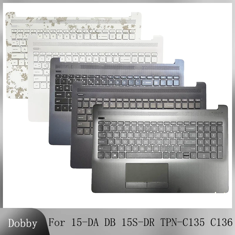 Teclado Nos para hp 15-da 15-db 15s-dr Tpn-c135 C136 250 g7 255 g7 g7 Tampa Superior com Touchpad L20386001 L20387-001 Novo