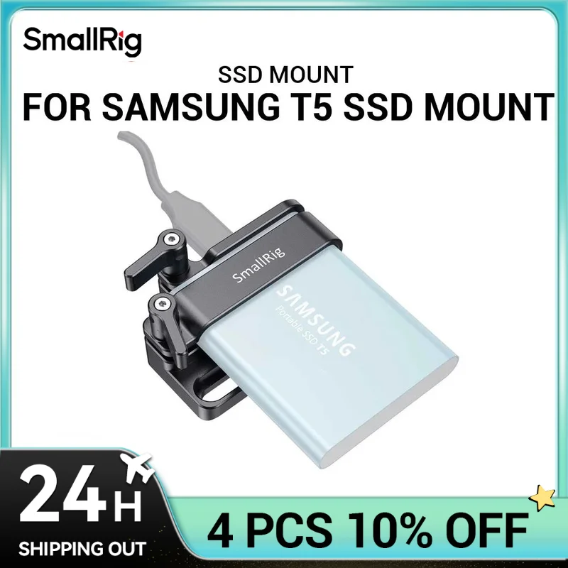 SmallRig Camera Rig Mount for Samsung T5 SSD for Blackmagic Design Pocket Cinema Camera 4K / 6K SmallRig cage  2245