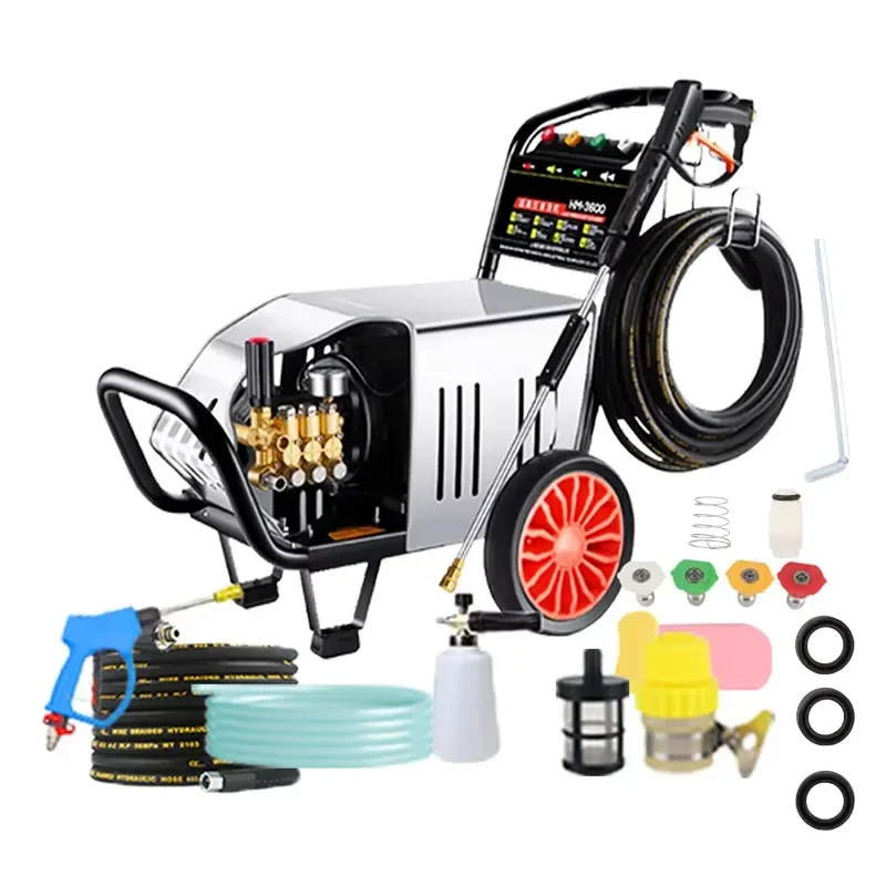 180Bar High Pressure Car Washer 220V Commercial Cleaning Machine Portable Auto Wash Gun Kit For Home Garage Use Powerful