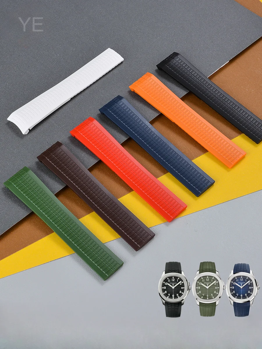 For Patek Philippe Grenade Rubber Watch Strap Aquanaut Series 5167/5164 PP Original Durable Silicone Watch Strap 21mm