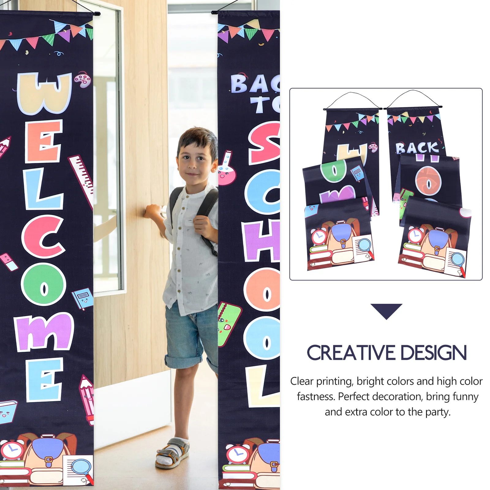 Welcome Back Decorations Decorative Couplet School Season Door To Banners Sign Classroom Emblems