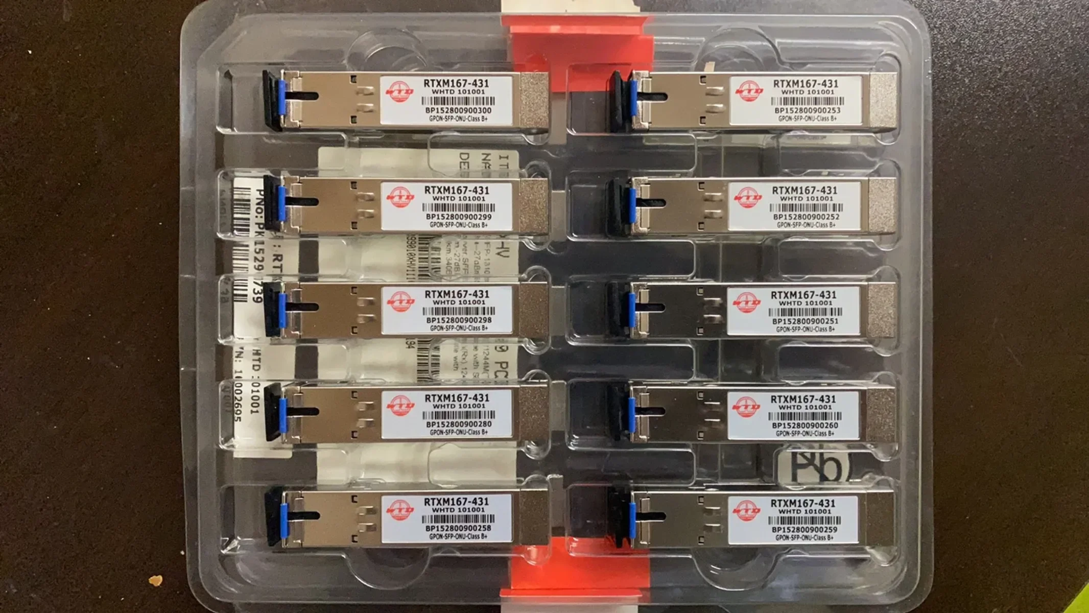 

WTD optical fiber RTXM167-431 Gpon- SFP- ONU- CLASSB+ 34060565 sfp fiber switch transceiver