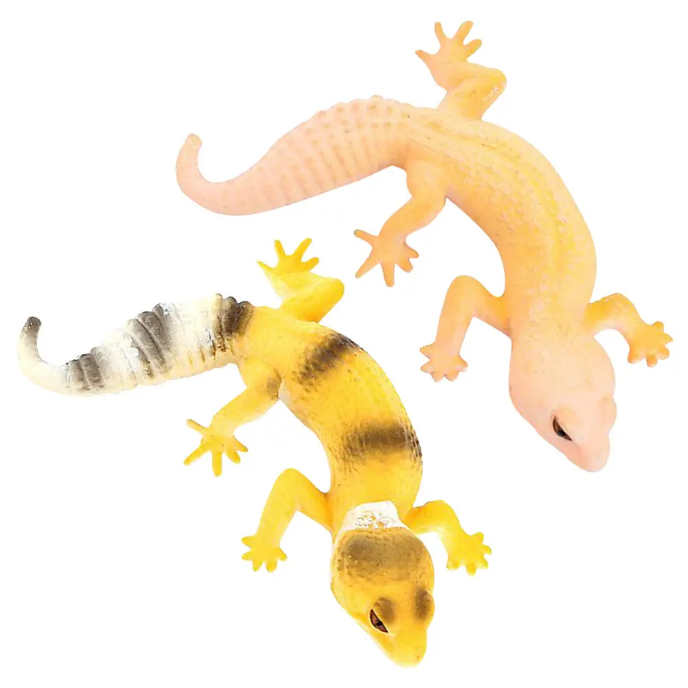

2 шт. реалистичные фигурки гекконов, имитация маленьких ящериц, декоративные фигурки животных для розыгрышей, развивающие игрушки для детей, украшение для сада и рабочего стола