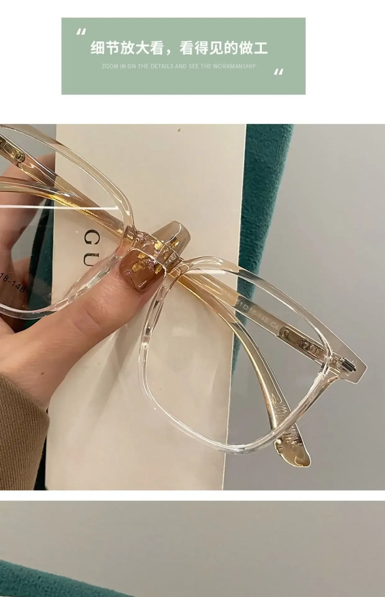 Myopie-Brille, fertige Anti-Blaulicht-Brille für Erwachsene, ultraleichter Brillenrahmen mit Grad 0–4,0 – Detail 3