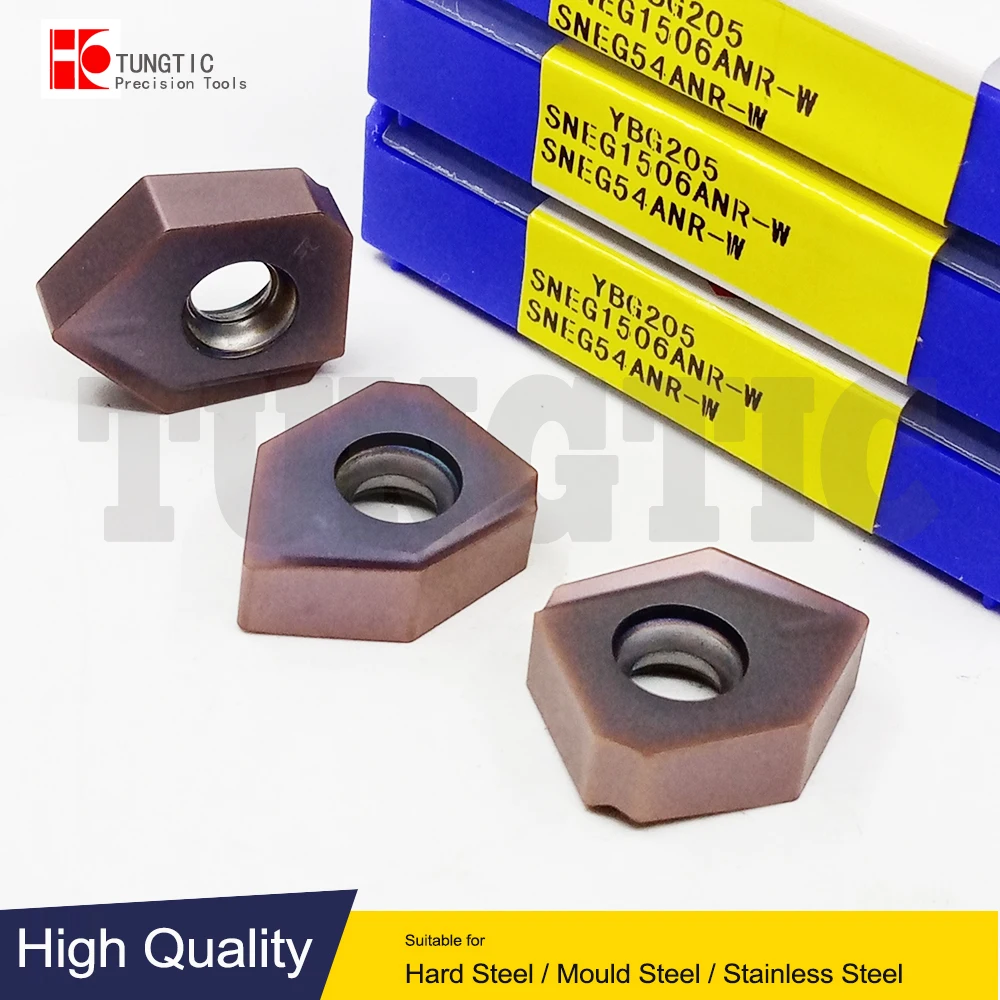 

SNEG1506ANR-W YBG205 SNEG54ANR-W SNEG 1506 ANR-W Face Milling Cutter Lathe Inserts Tools Machining Metal
