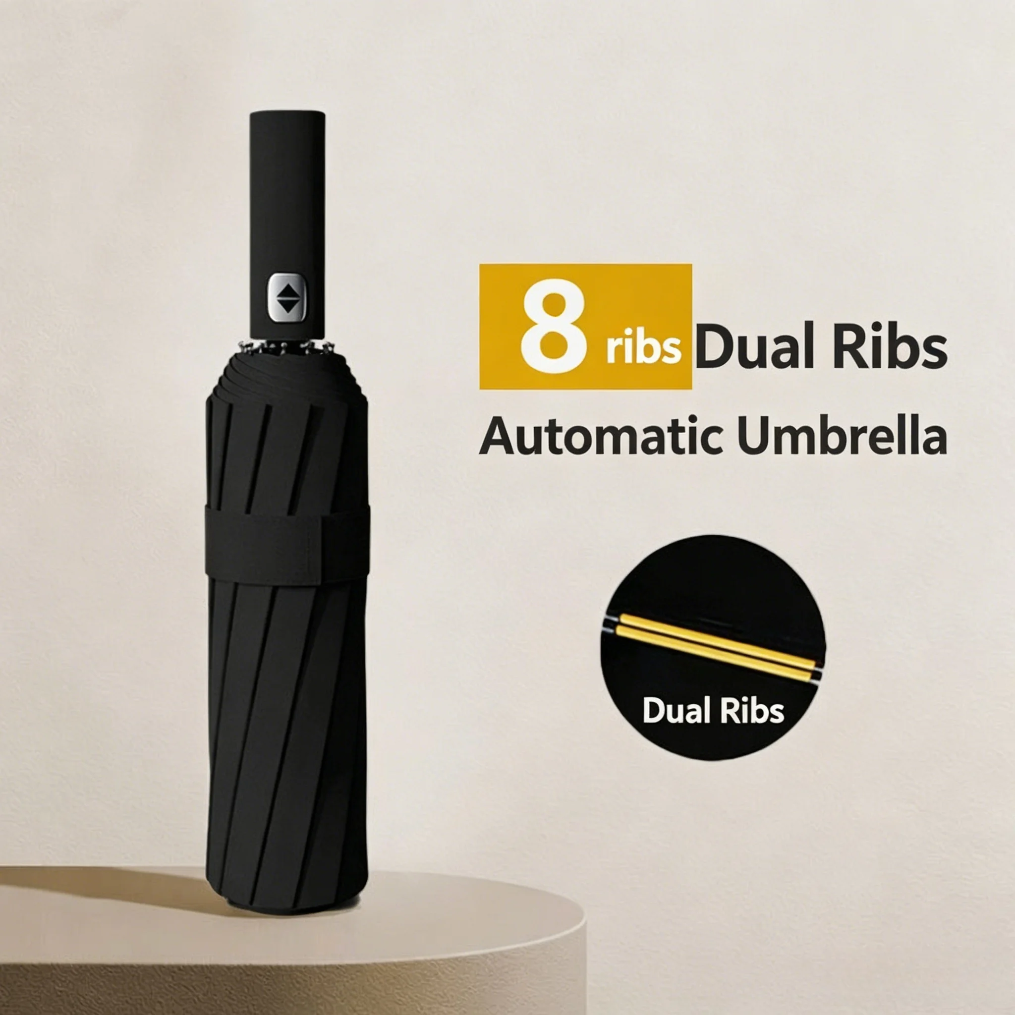 傘 全自動 厚く大型化 強化折りたたみ傘 日よけ・雨よけ傘 - Travel Umbrella Compact のレビューと価格